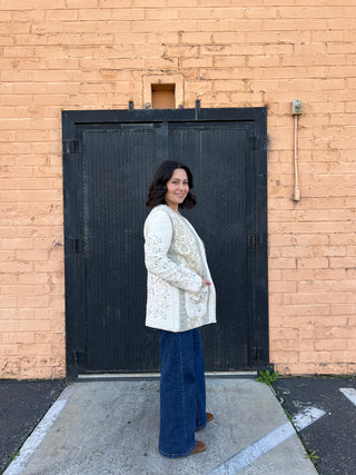 Upcycled Cream Quilted Jacket - Sotela
