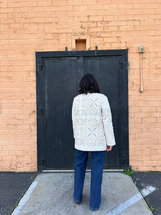 Upcycled Cream Quilted Jacket - Sotela